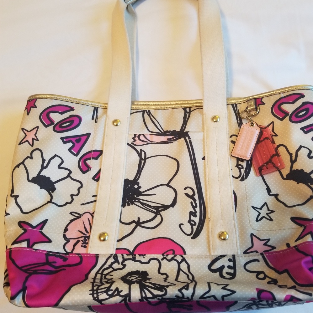 Multi Color Coach Handbag